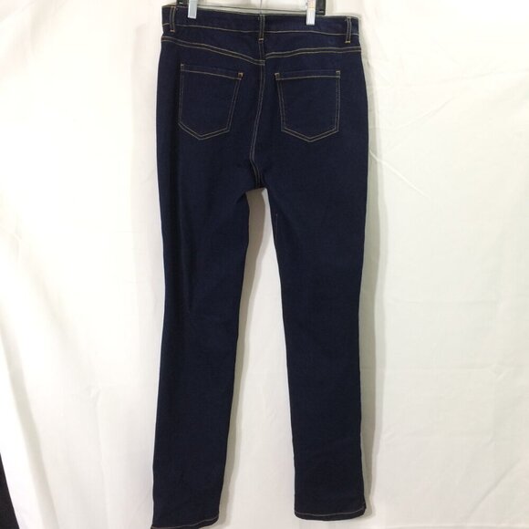 Studio Park Jeans Stretch Pull On Tummy Panel Dark Wash High Rise 4 Pockets MT - Picture 4 of 8